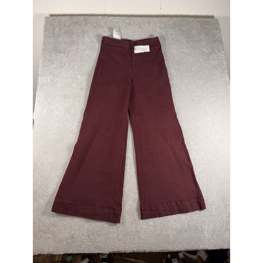 a loves s high rise wide leg  jeans brown nwt size 10